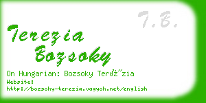 terezia bozsoky business card